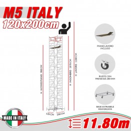 Trabattello M5 ITALY (Altezza lavoro 11,80 metri)