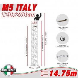 Trabattello M5 ITALY (Altezza lavoro 14,75 metri)
