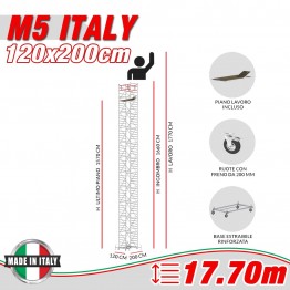 Trabattello M5 ITALY (Altezza lavoro 17,70 metri)
