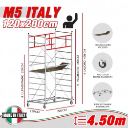 Trabattello M5 ITALY (Altezza lavoro 4,50 metri)
