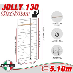 Trabattello JOLLY 130 (Altezza lavoro 5,10 metri)