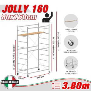 Trabattello JOLLY 160 (Altezza lavoro 3,80 metri)