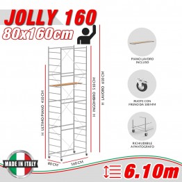 Trabattello JOLLY 160 (Altezza lavoro 6,10 metri)