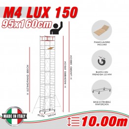 Trabattello M4 LUX 150 (Altezza lavoro 10 metri)