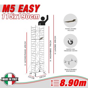Trabattello M5 EASY (Altezza lavoro 8,90 metri)