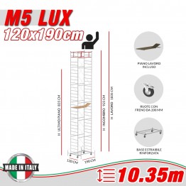 Trabattello M5 LUX (Altezza lavoro 10,35 metri)