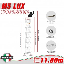 Trabattello M5 LUX (Altezza lavoro 11,80 metri)