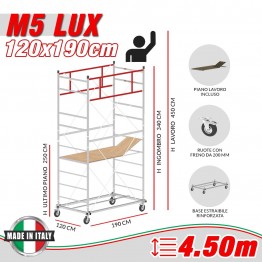 Trabattello M5 LUX (Altezza lavoro 4,50 metri)