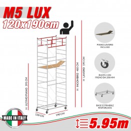 Trabattello M5 LUX (Altezza lavoro 5,95 metri)