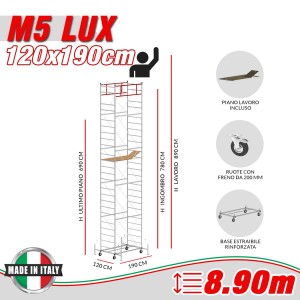 Trabattello M5 LUX (Altezza lavoro 8,90 metri)