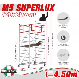 Trabattello M5 SUPERLUX (Altezza lavoro 4,50 metri)