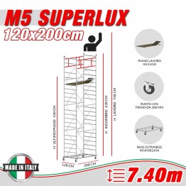 Trabattello M5 SUPERLUX (Altezza lavoro 7,40 metri)