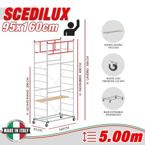 Trabattello SCEDILUX (Altezza lavoro 5 metri)