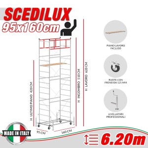 Trabattello SCEDILUX (Altezza lavoro 6,20 metri)