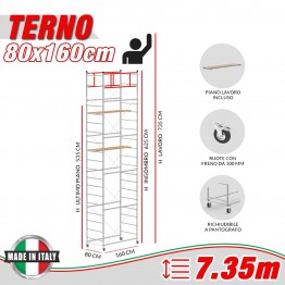 Trabattello TERNO-1 (Altezza lavoro 7,35 metri)