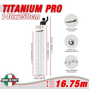 Trabattello TITANIUM PRO (Altezza lavoro 16,75 metri)