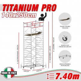 Trabattello TITANIUM PRO (Altezza lavoro 7,40 metri)