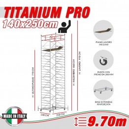 Trabattello TITANIUM PRO (Altezza lavoro 9,70 metri)